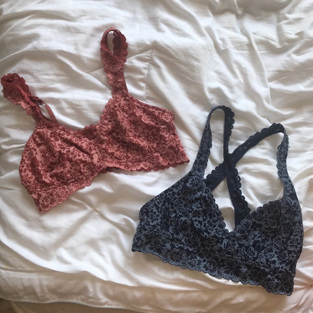 Aerie mesh and lace bralettes